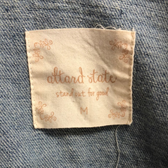 Distressed Light-Wash Jean Jacket Altar’d State Size Medium - Picture 4 of 4